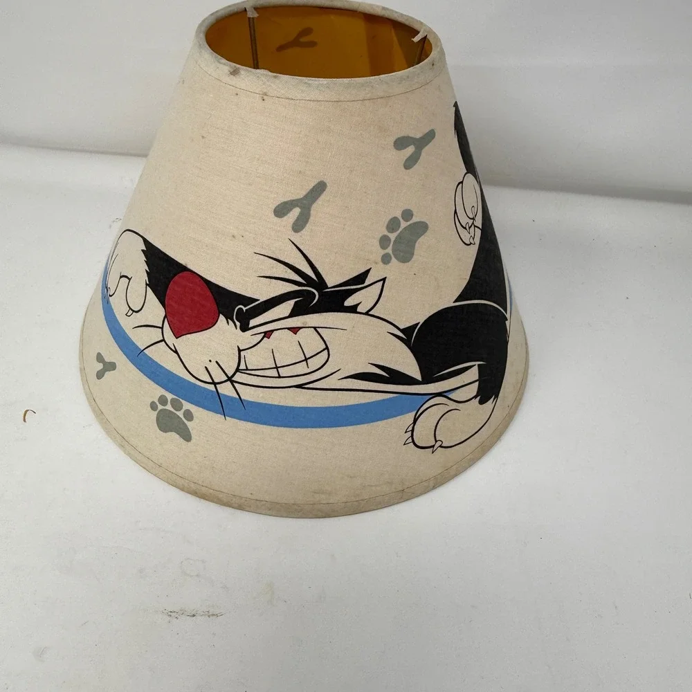 Looney Tunes Tweety Bird Sylvester Lamp‎ Shade 1996 Warner Bros Kids Room Decor